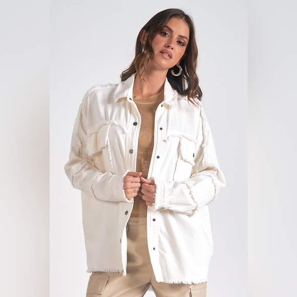 Elan | Rock & Roll White Shacket - Picture 3 of 9